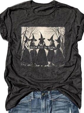 Womens I'm Fine Bloody Halloween Shirt Sanderson Sisters Short Sleeve Problem So